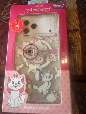 Disney The Aristocats Clear iPhone 17 Pro Max Case with Pink Accents